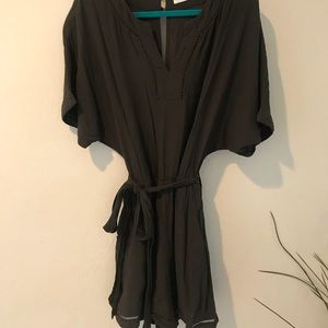 Grey Romper with Tie